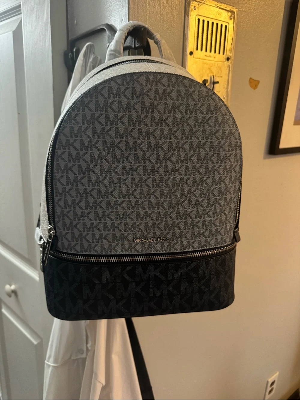 Michael Kors Navy & Grey Monogram Backpack